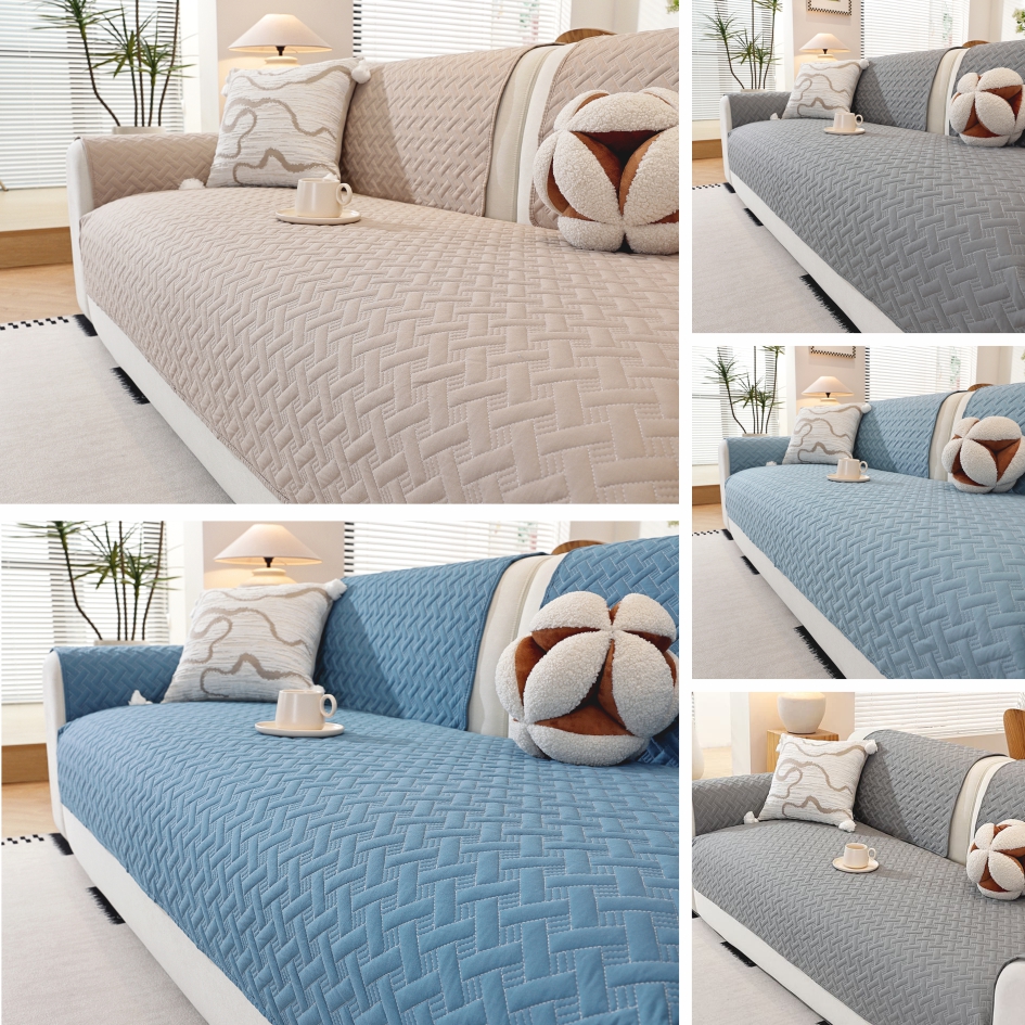 Office Furniture Dimensions - Pure color twill anti-slip sofa cover