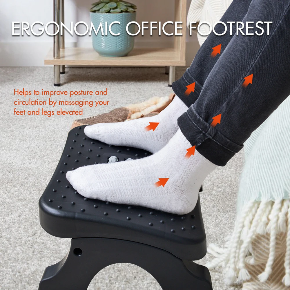 Office Furniture Wholesale - Ergonomic Under Desk Footrest with Massage