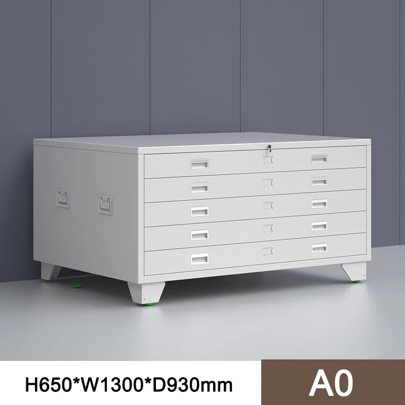 Office Furniture Dimensions - 5 Drawers Map Display Drawing Cabinets
