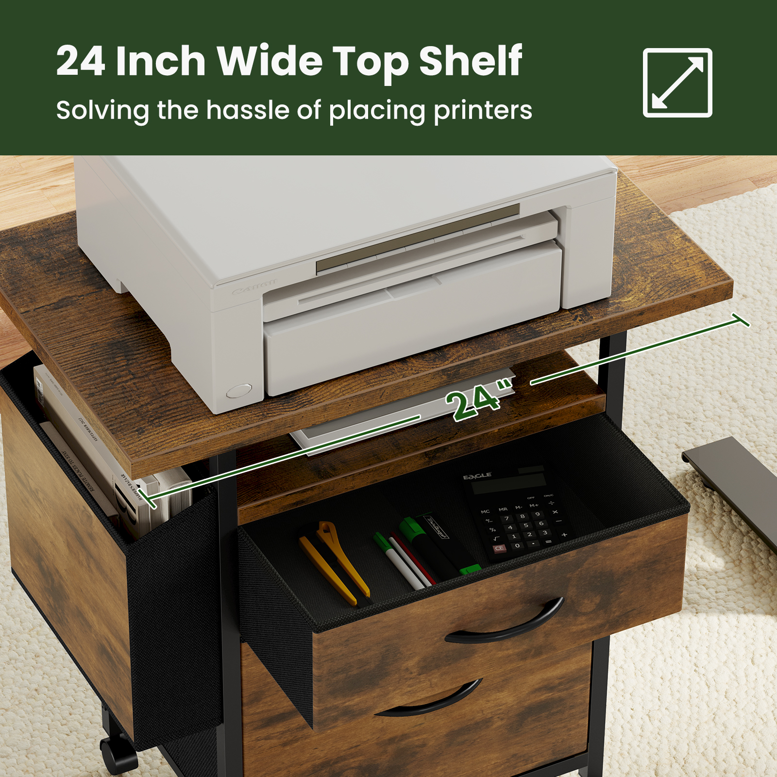 JHK Mobile File Cabinet with 2 - Office Furniture Dimensions のレビューと価格