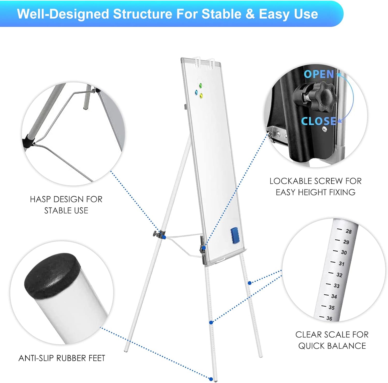 Magnetic Portable Dry Erase Ea - Whiteboard Easel Tripod のレビューと価格