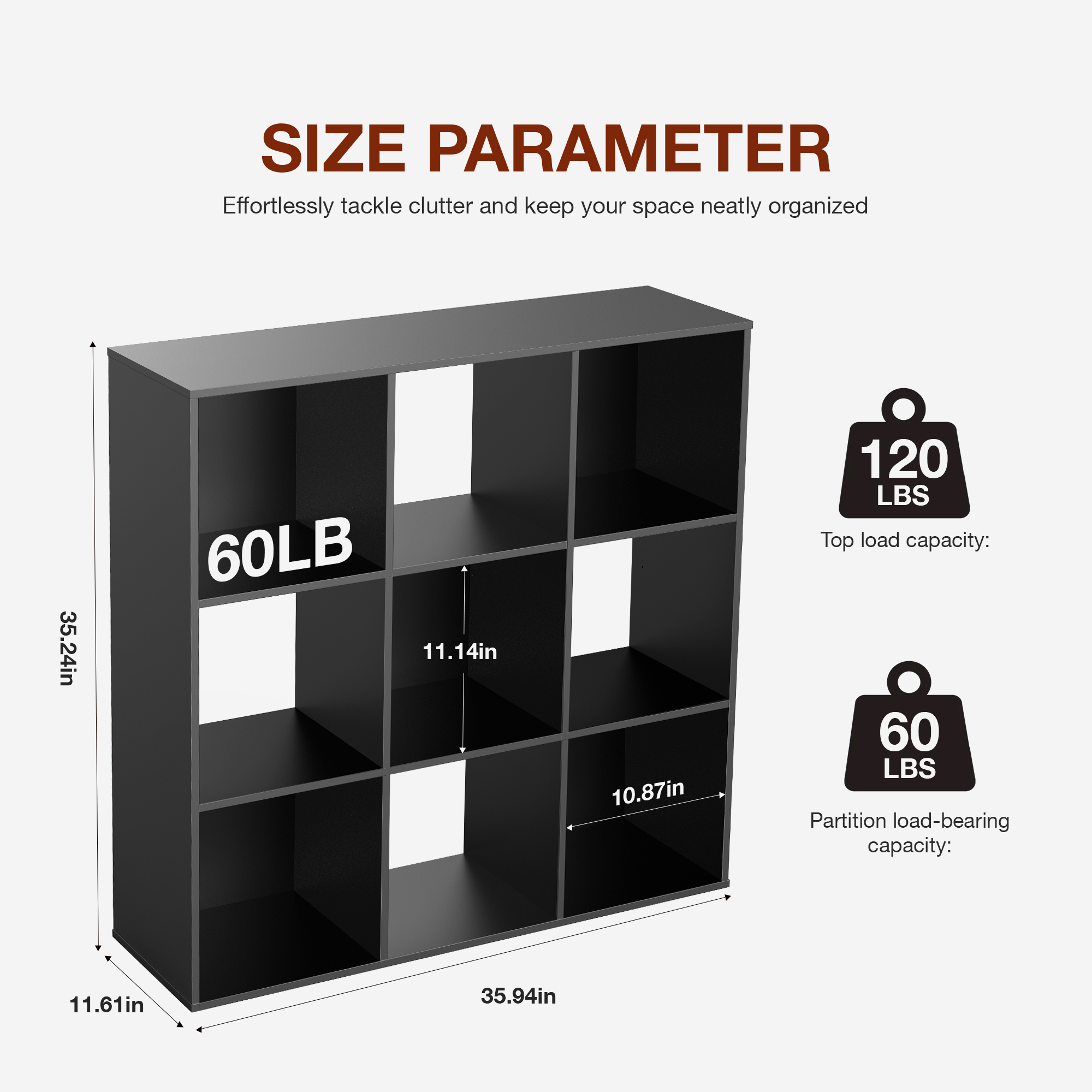 JHK 9 Cube Storage Organizer W - Office Furniture Dimensions のレビューと価格