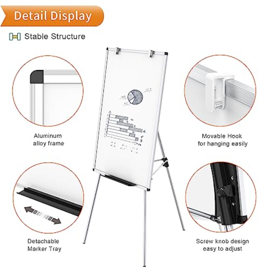 Magnetic Portable Easel Dry Er - Whiteboard Easel Tripod のレビューと価格
