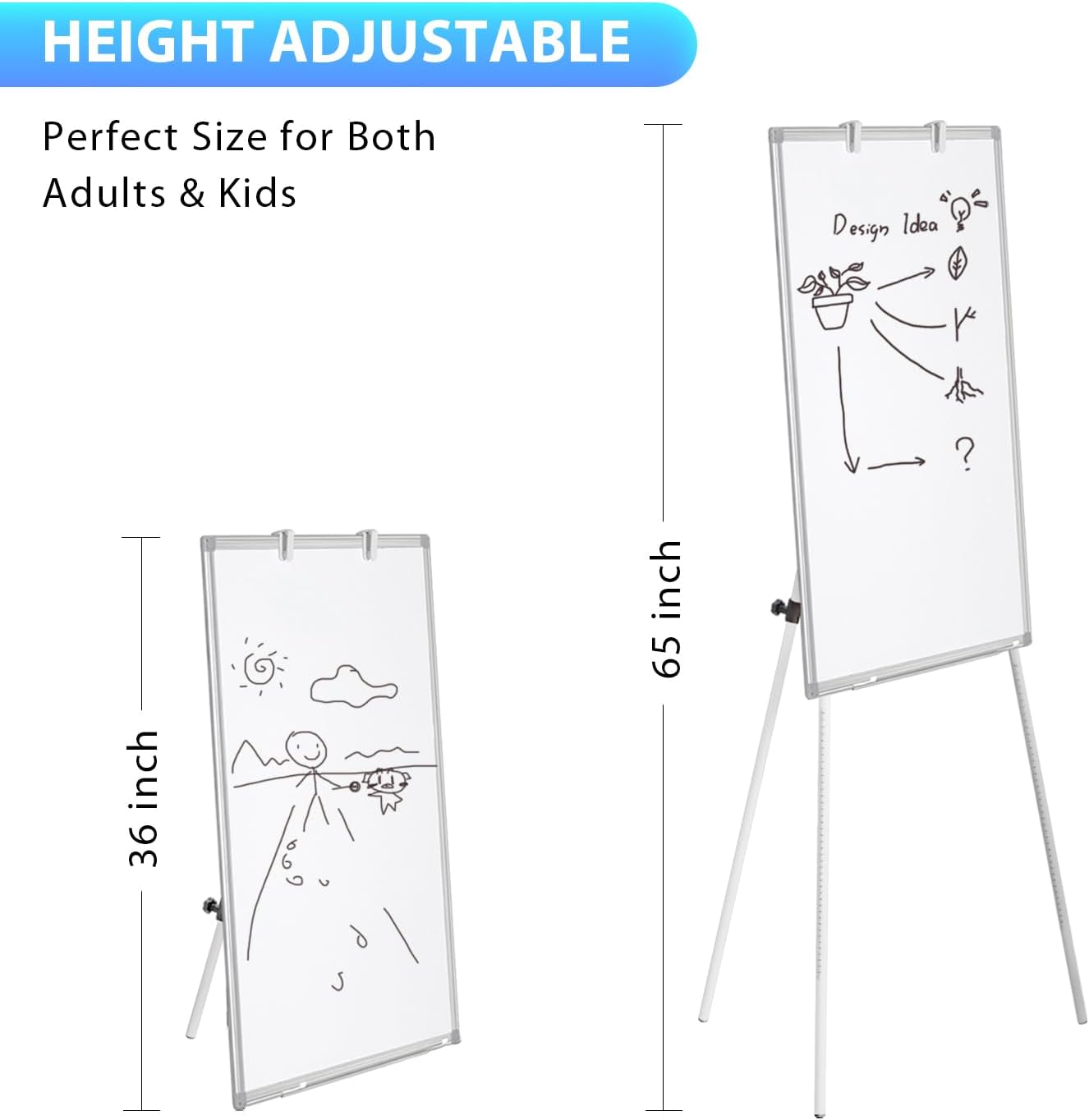 Magnetic Portable Dry Erase Ea - Whiteboard Easel Tripod のレビューと価格