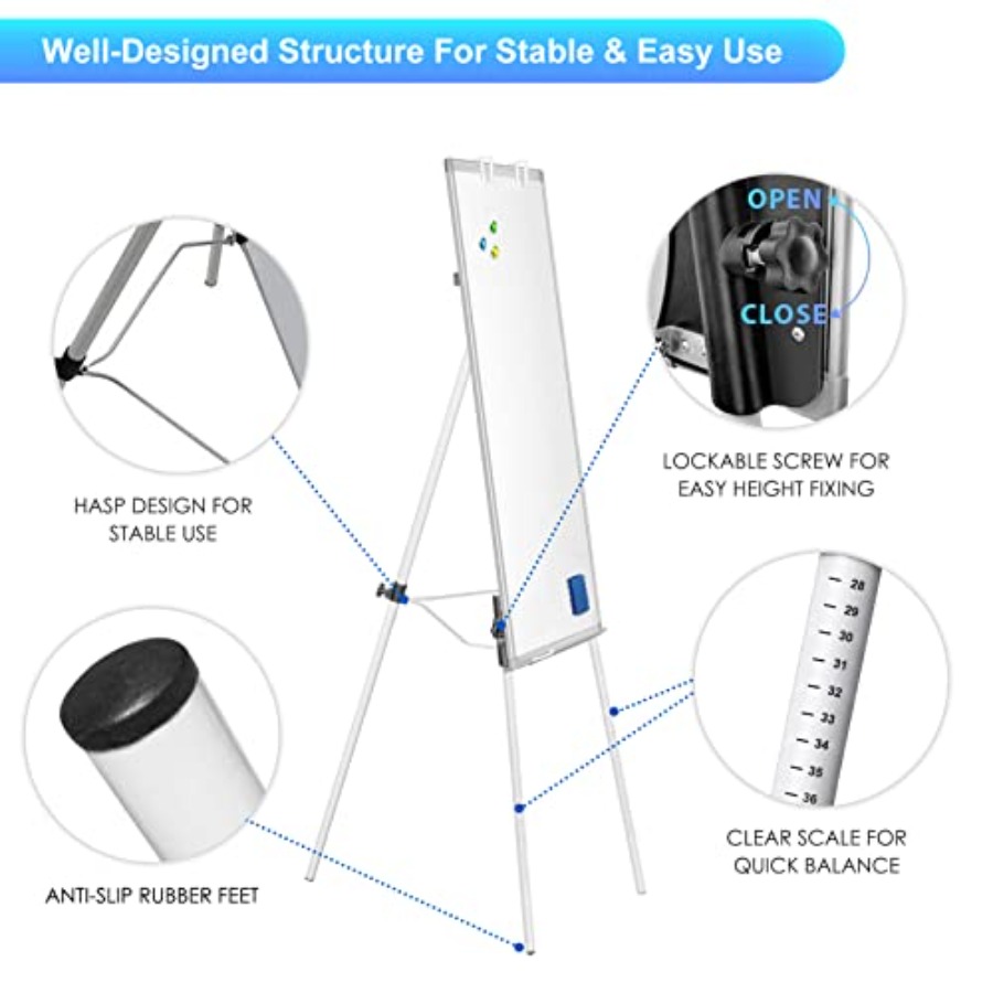 Easel Whiteboard - Magnetic Po - Whiteboard Easel Tripod のレビューと価格