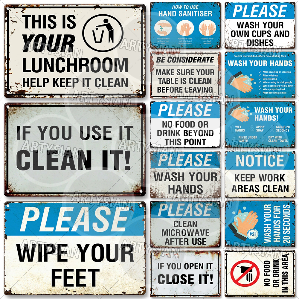 Hygiene Metal Sign No Shoes No - Office Furniture Direct のレビューと価格