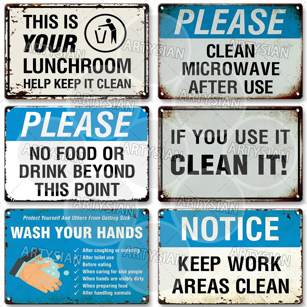 Hygiene Metal Sign No Shoes No - Office Furniture Direct のレビューと価格