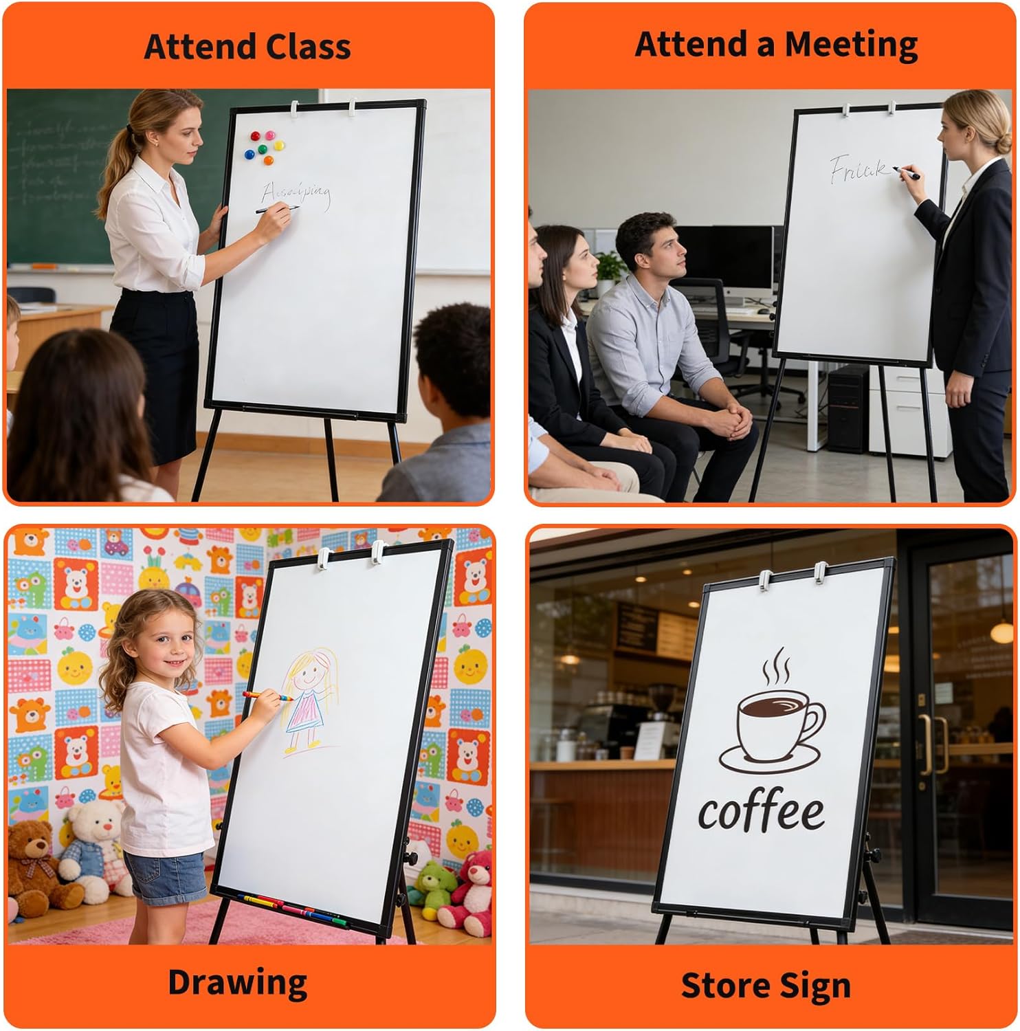 Stand White Board, Magnetic Wh - Whiteboard Easel Tripod のレビューと価格