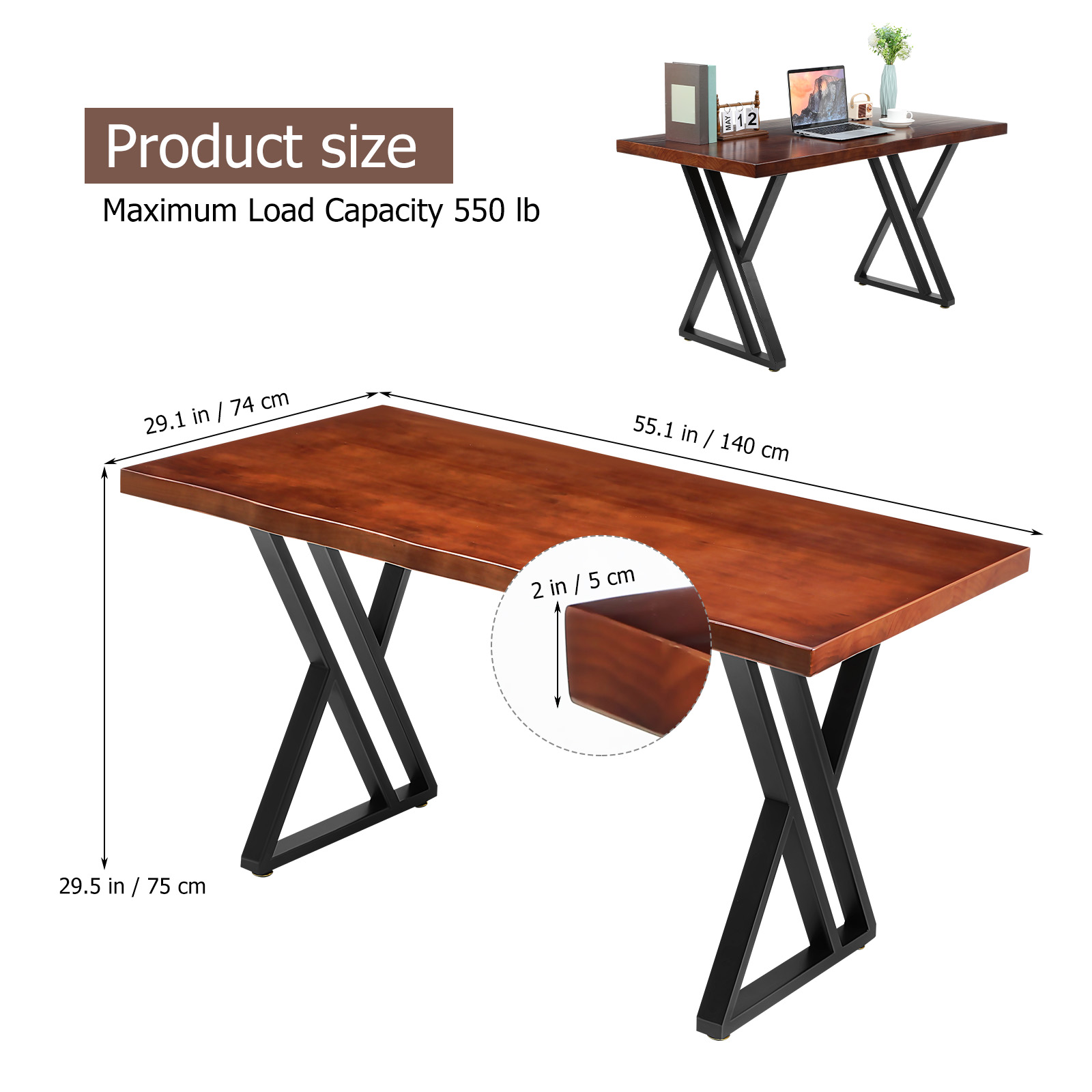 Heavy-Duty Solid Wood Computer - Office Furniture Dimensions のレビューと価格