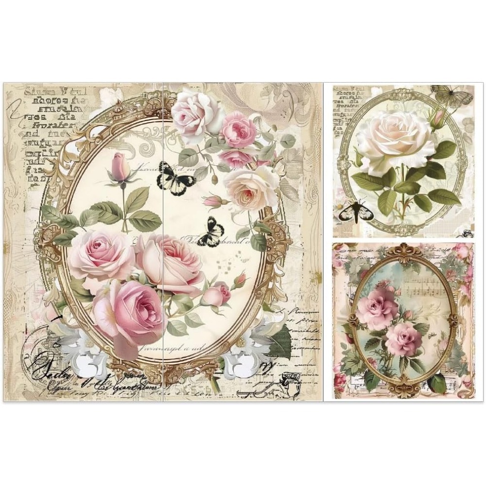 3pcs/Set Rose Rub on Transfers - Office Furniture Wholesale のレビューと価格