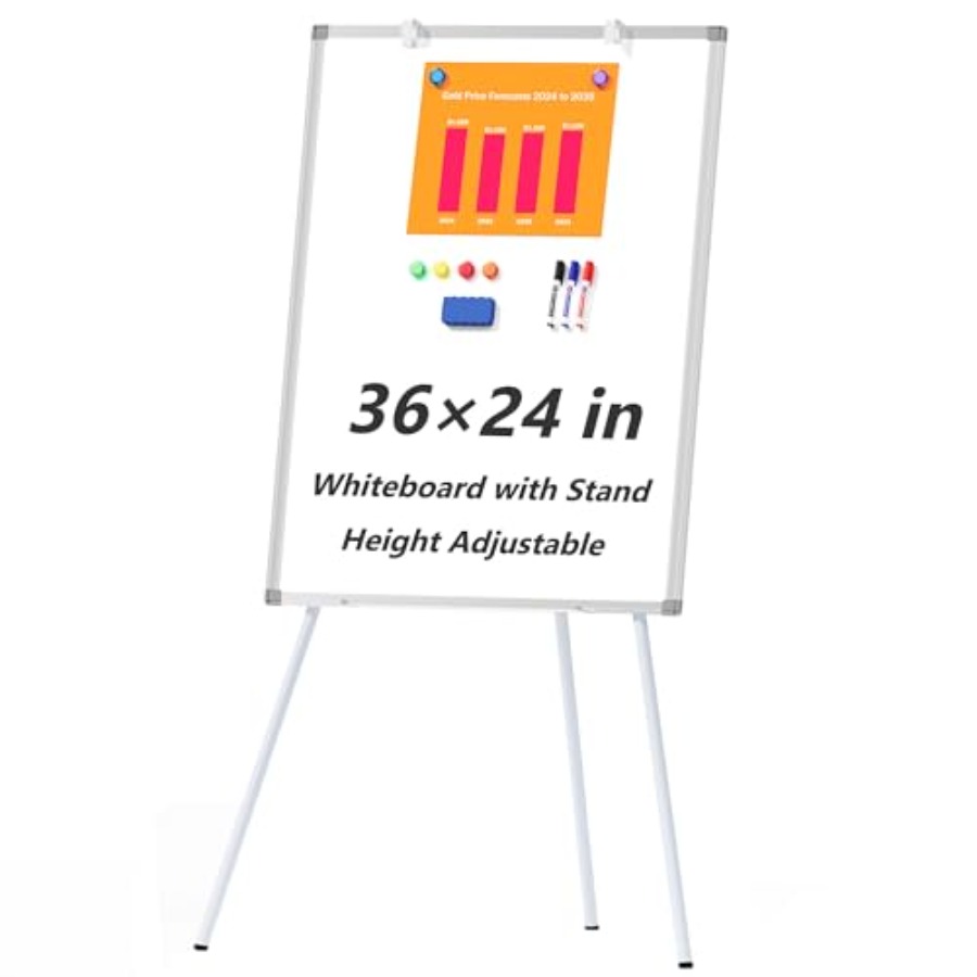 Portable 36 x 24 Whiteboard Ea - Whiteboard Easel Tripod のレビューと価格