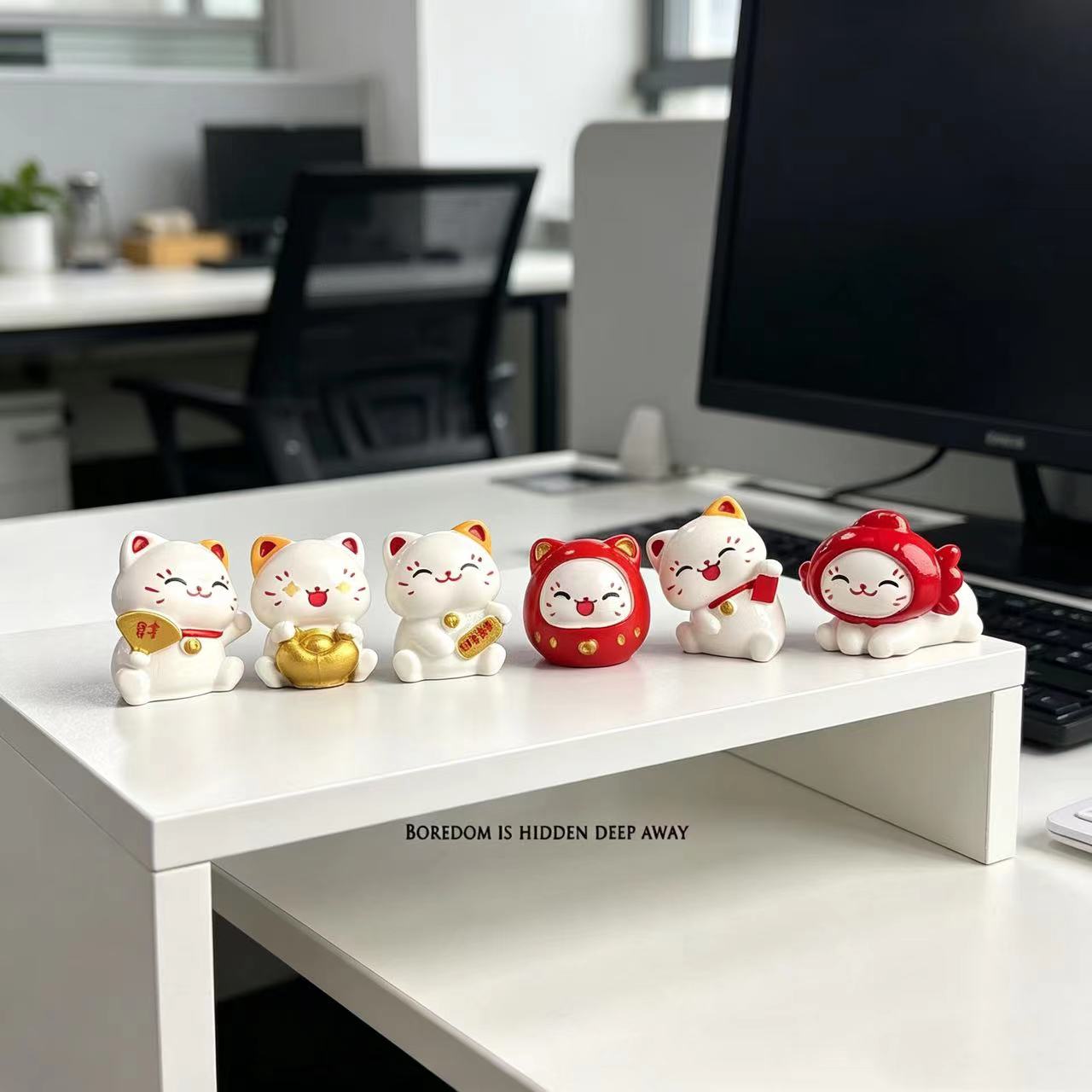 6 Cute Money-Drawing Cat Kitte - Office Furniture Table のレビューと価格