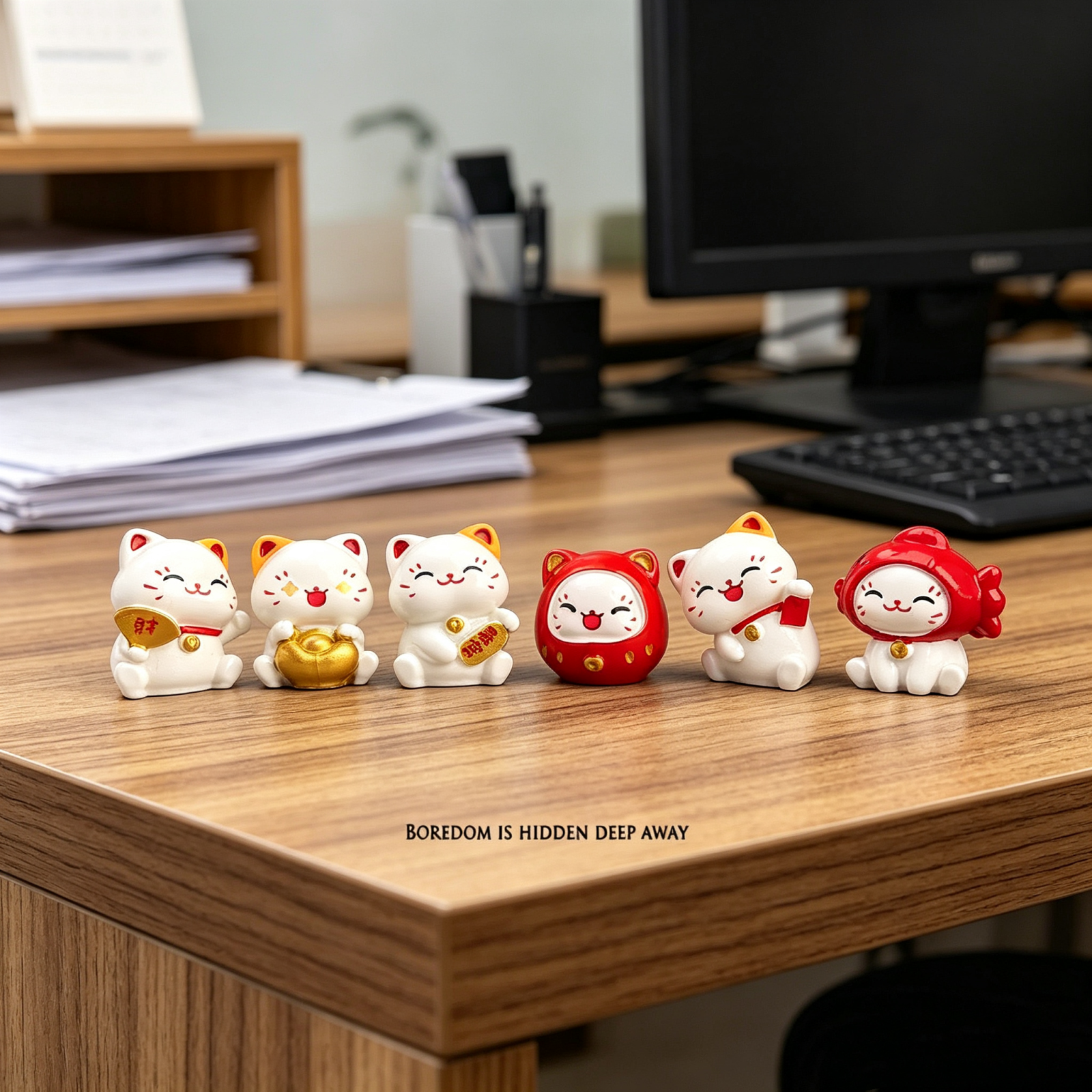 6 Cute Money-Drawing Cat Kitte - Office Furniture Table のレビューと価格