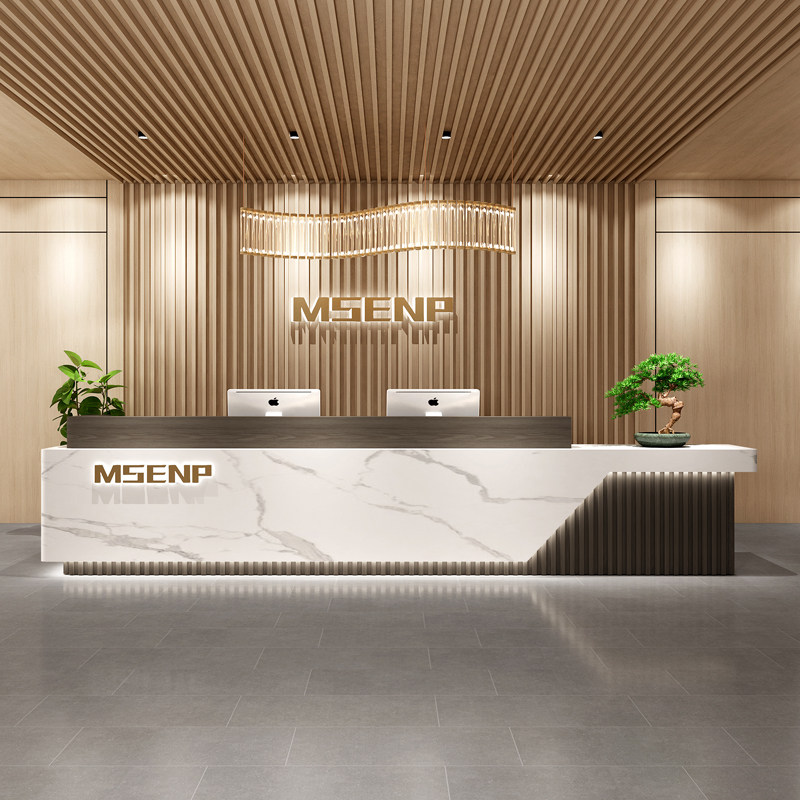 Wood Luxury Reception Desk Cou - Office Furniture Services のレビューと価格