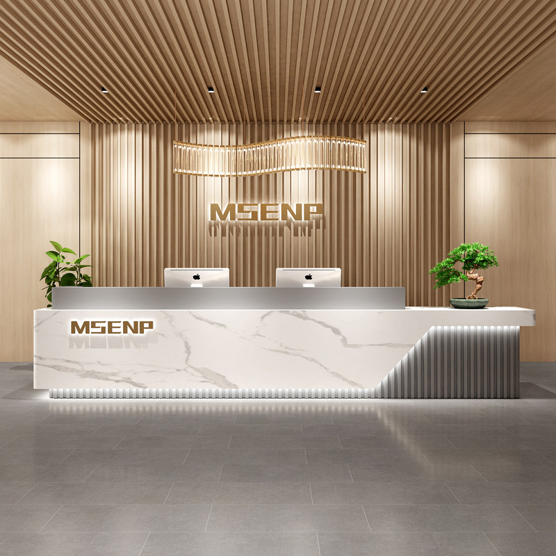 Wood Luxury Reception Desk Cou - Office Furniture Services のレビューと価格