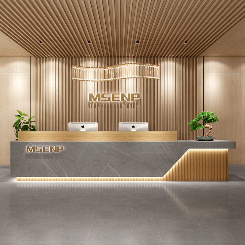 Wood Luxury Reception Desk Cou - Office Furniture Services のレビューと価格