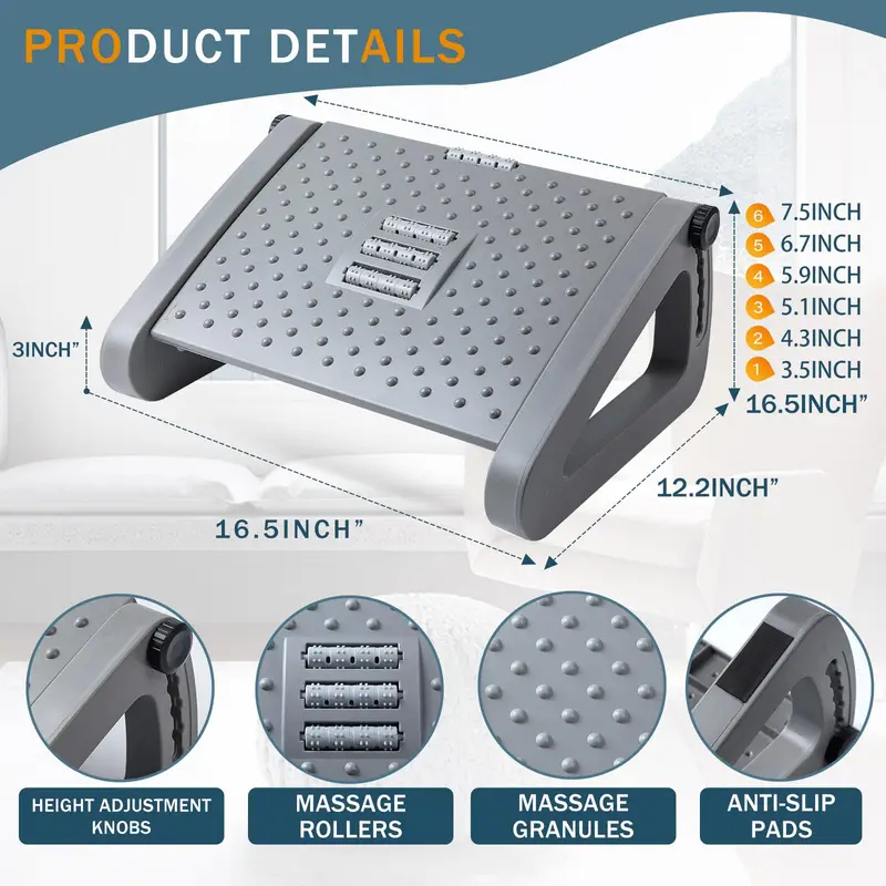 Portable Adjustable Foot Rest  - Office Furniture Wholesale のレビューと価格