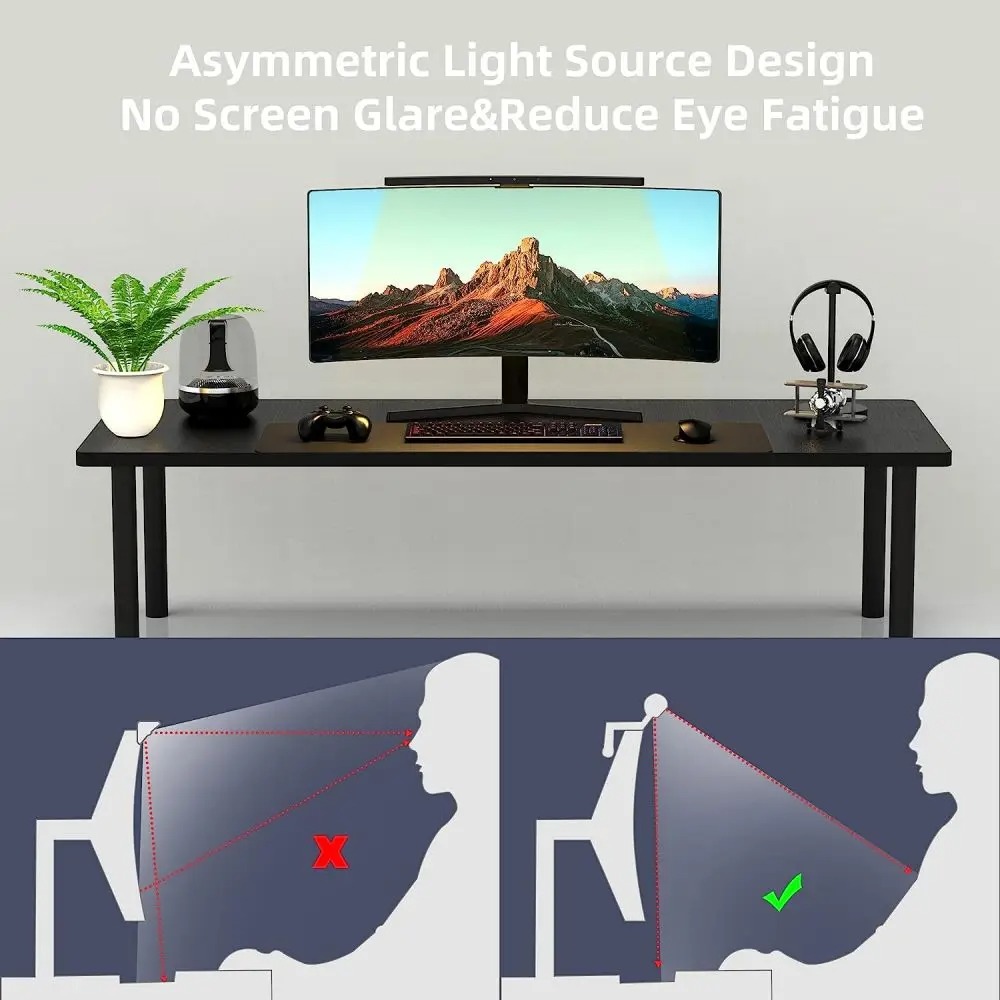 Curved Monitor Light Bar 3 Col - Office Furniture Table のレビューと価格