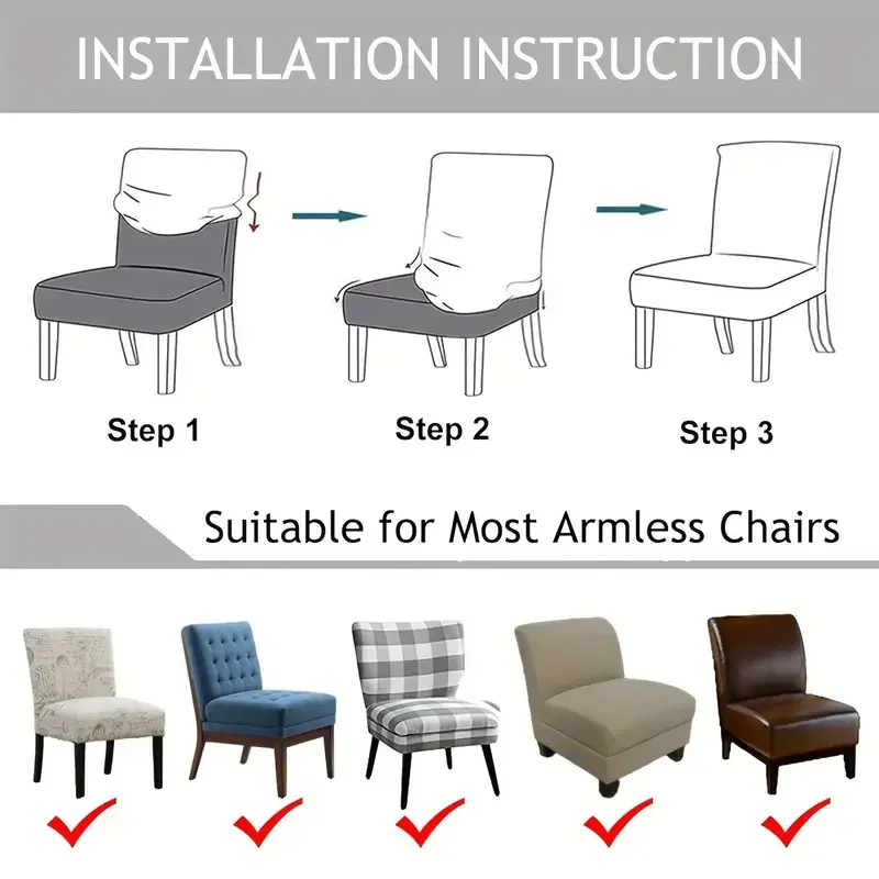 1PC Stretch Accent Armless Cha - Office Furniture Dimensions のレビューと価格