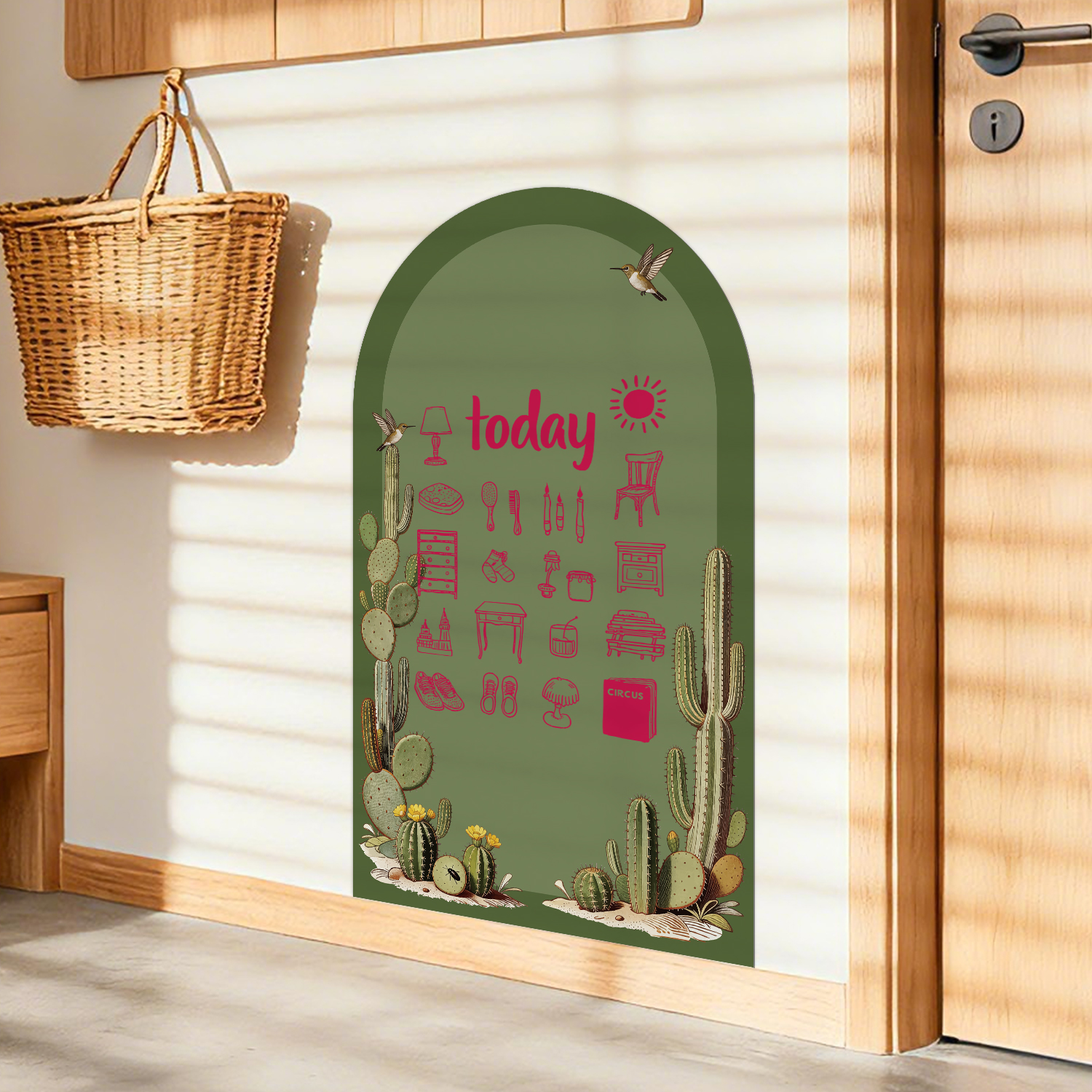 Green Cactus Arch Magnetic Whi - Office Furniture Dimensions のレビューと価格