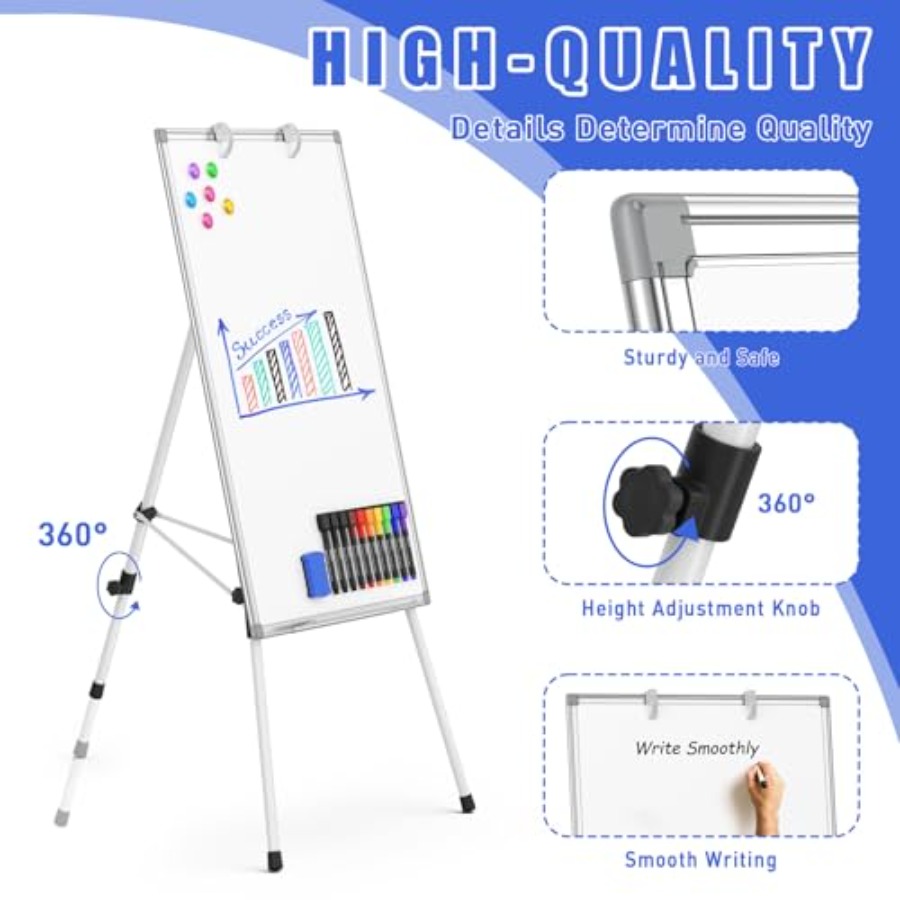 White Board Dry Erase with Sta - Whiteboard Easel Tripod のレビューと価格