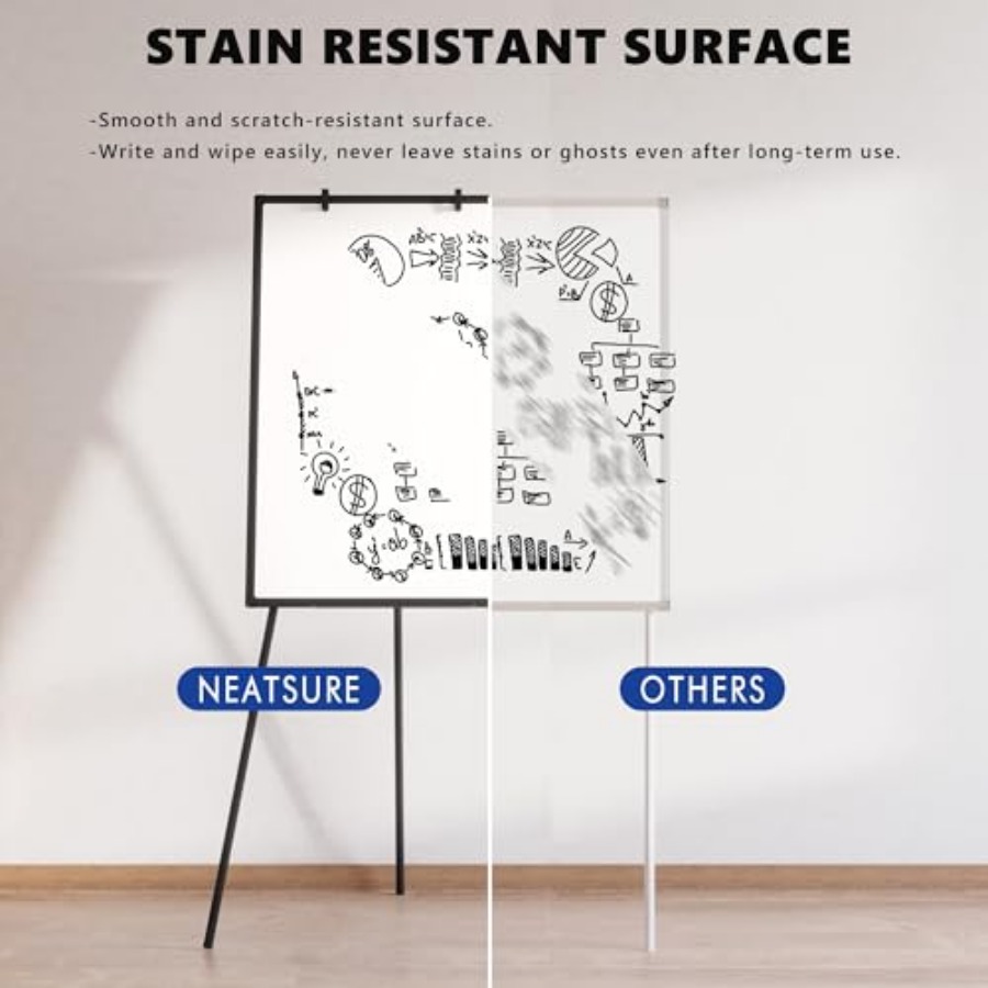 Large Whiteboard Easel with St - Whiteboard Easel Tripod のレビューと価格